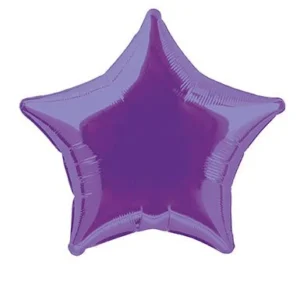 Tähti helium ilmapallo violetti tyhjä 50cm