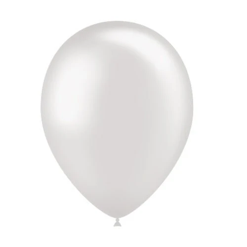 Vaaleanharmaat ilmapallot metalliset 25cm 10kpl