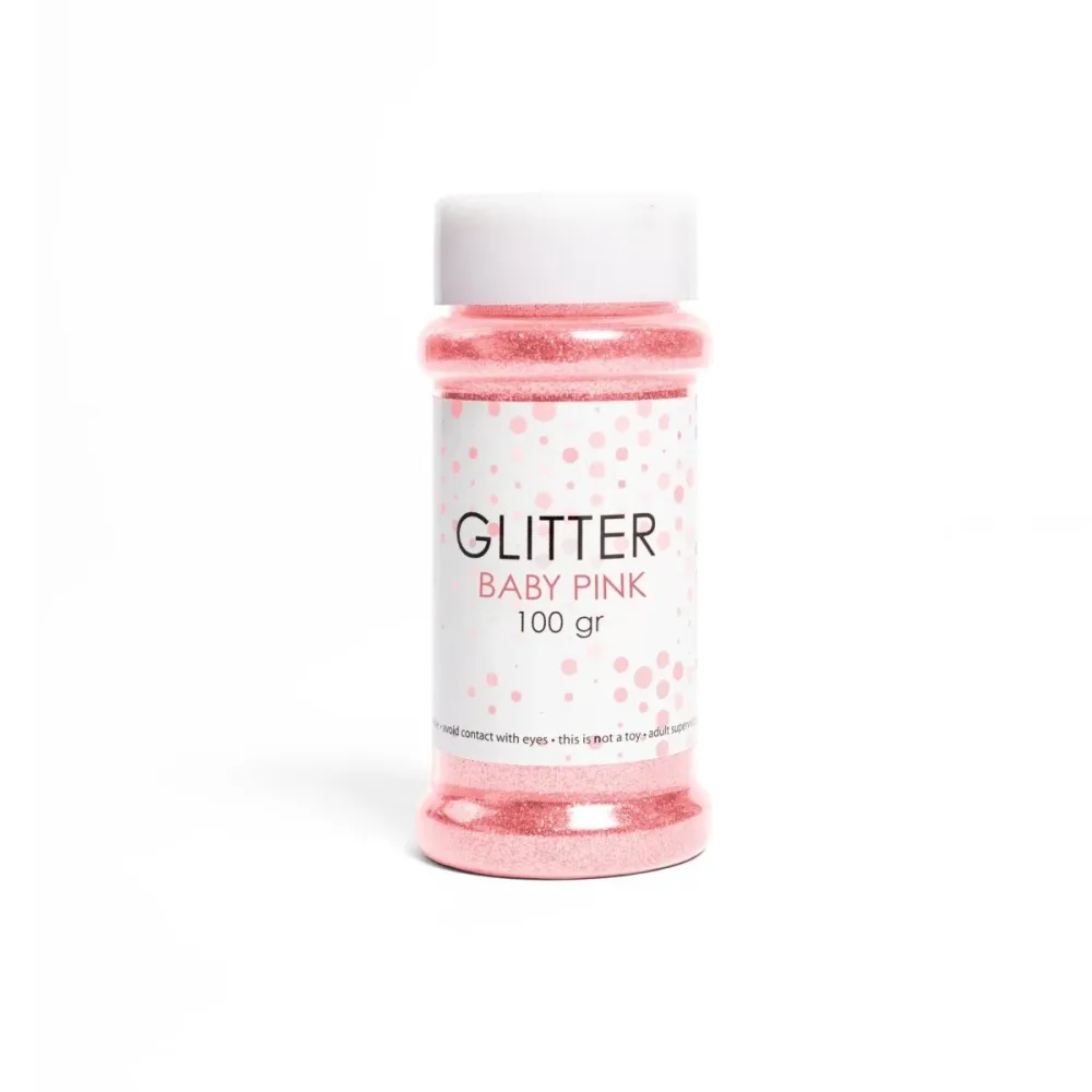 Vaaleanpunainen Glitters 100gr