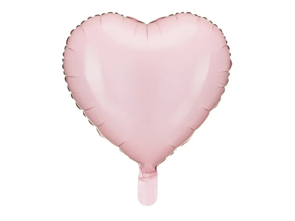 Vaaleanpunainen helium ilmapallo sydän 45cm