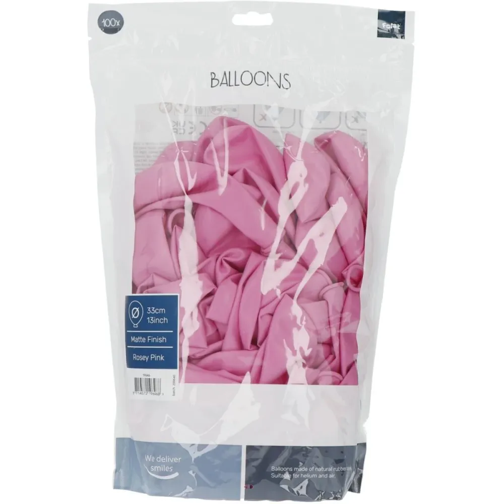 Vaaleanpunaiset ilmapallot Rosey Pink 33cm 100kpl