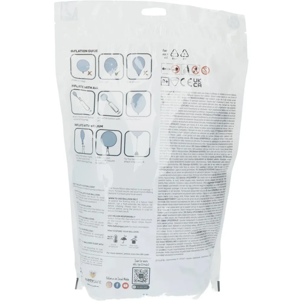 Vaaleansiniset ilmapallot jauhe sininen 33cm 100kpl