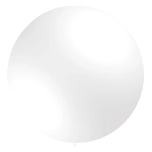 Valkoinen jättiläisilmapallo XL Metallic 91cm