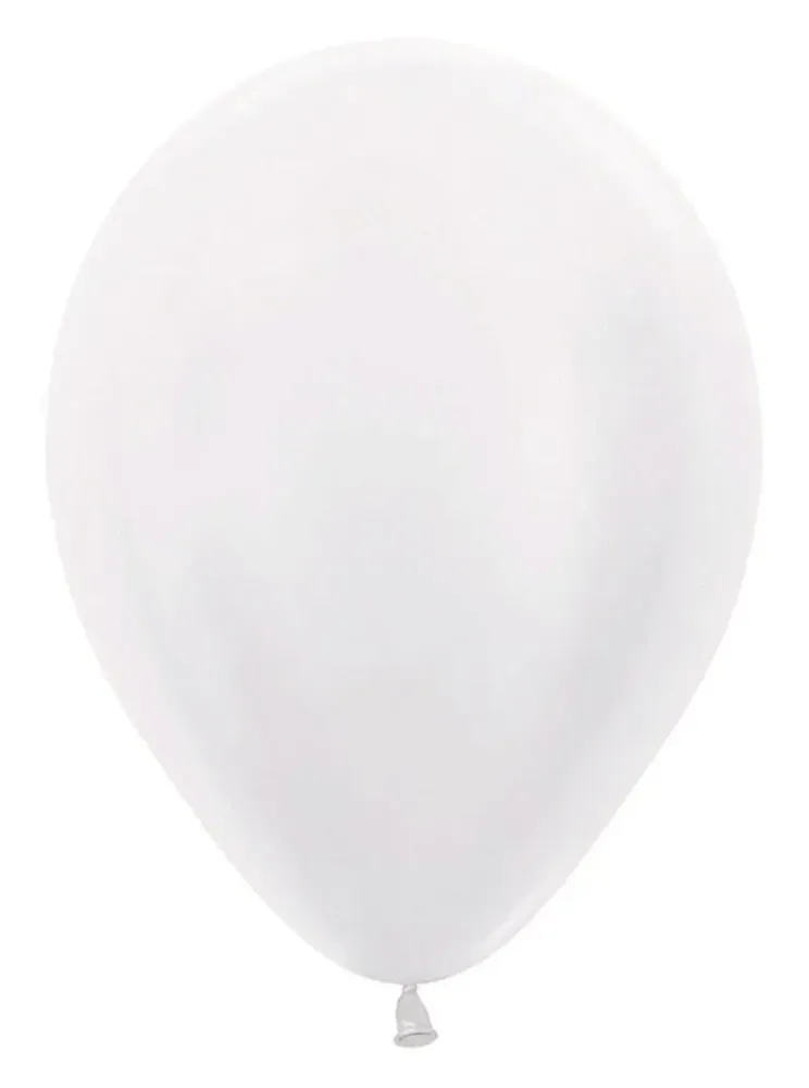 Valkoiset ilmapallot Pearl 30cm 50kpl