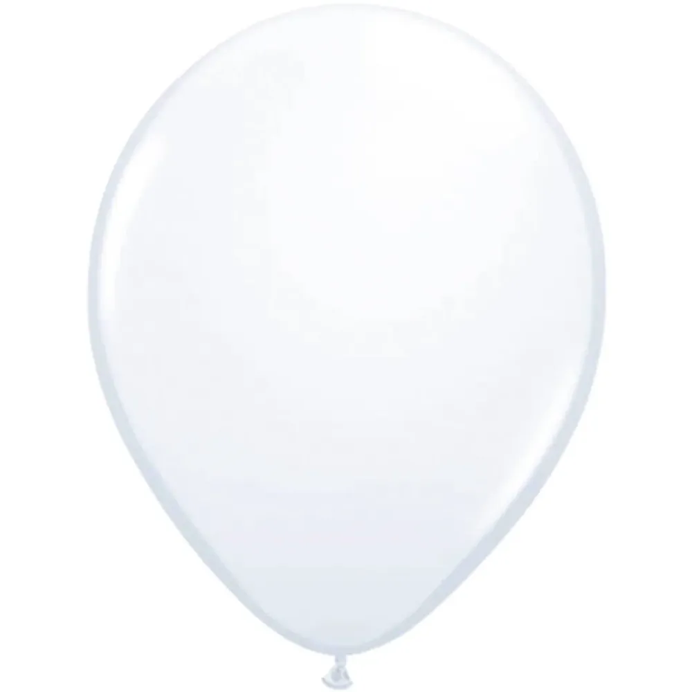 Valkoiset metalliset ilmapallot 30cm - 10 kappaletta