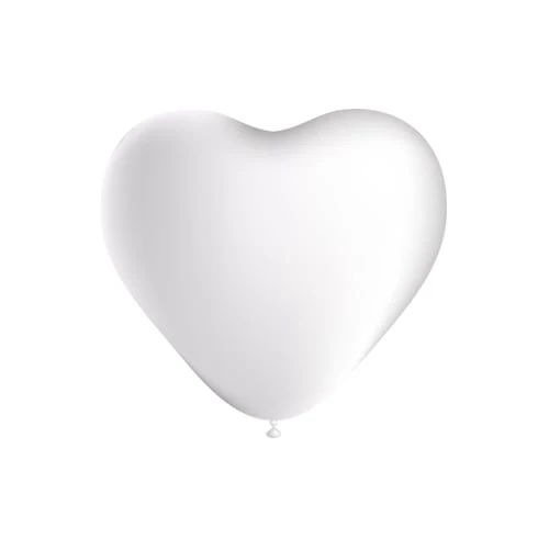 Valkoiset sydämet ilmapallot 25cm 6kpl