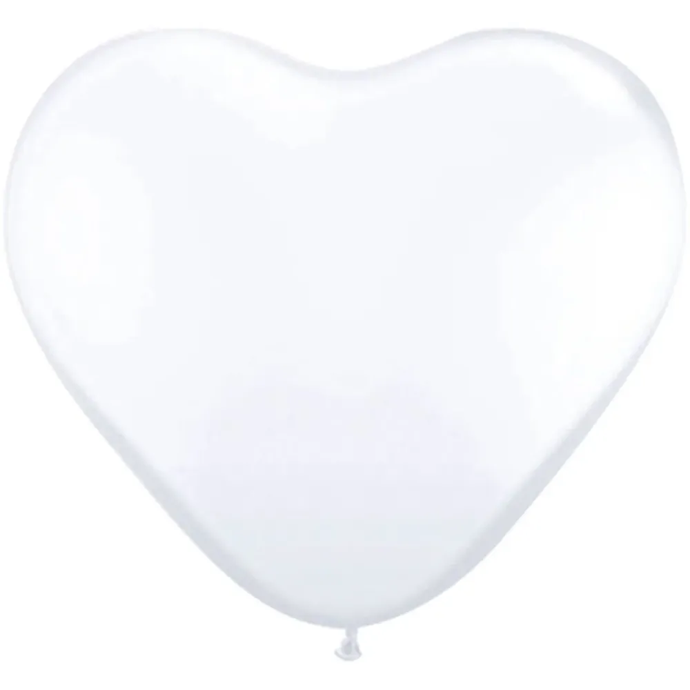 Valkoiset sydämet ilmapallot 30cm 8kpl