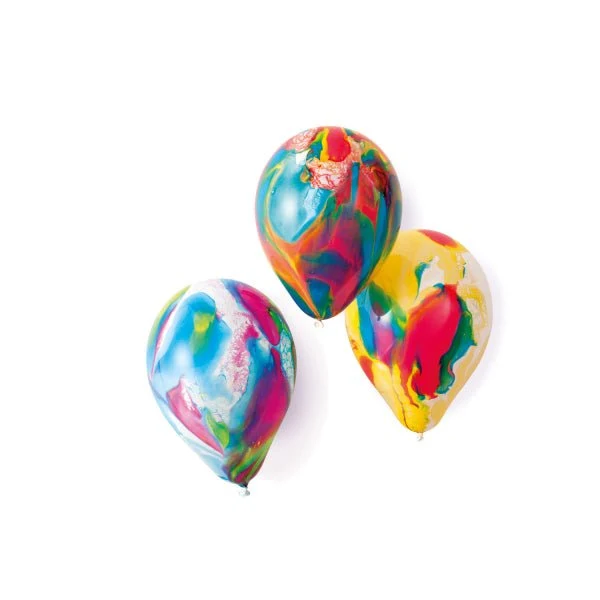 Värilliset ilmapallot Marble 17.8cm 8kpl