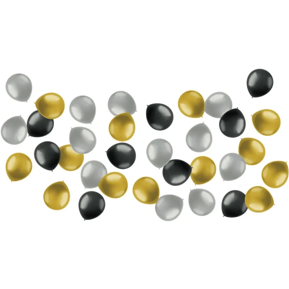 Värilliset ilmapallot Musta Kulta Hopea Metallinen 13cm 50kpl 50kpl