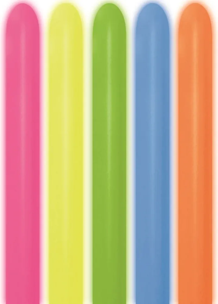 Värilliset mallinnus ilmapallot Neon 1.52m 50kpl 50kpl