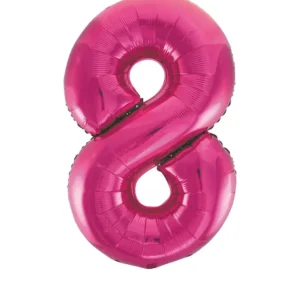 8 vuoden hahmo ilmapallo Fuksia tyhjä 86cm