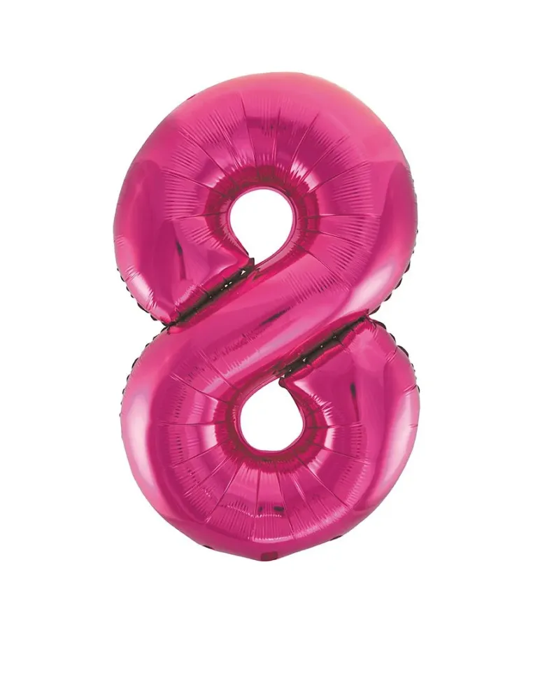 8 vuoden hahmo ilmapallo Fuksia tyhjä 86cm