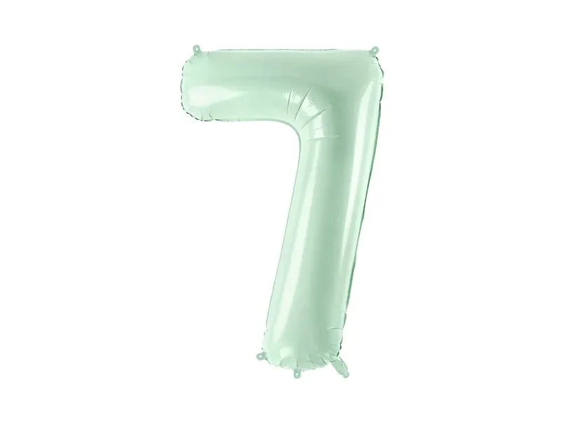 7 vuoden hahmo ilmapallo mintunvihreä tyhjä 72cm
