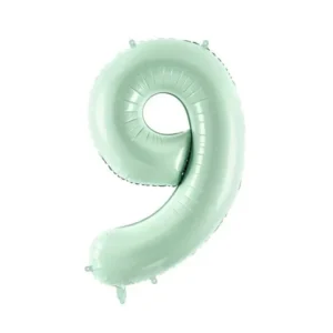 9 vuoden hahmo ilmapallo mintunvihreä tyhjä 72cm