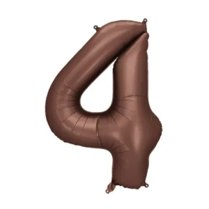 4 vuoden hahmo ilmapallo ruskea tyhjä 86cm