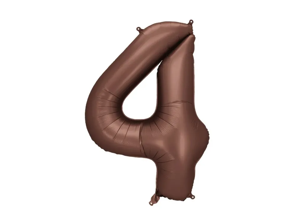 4 vuoden hahmo ilmapallo ruskea tyhjä 86cm