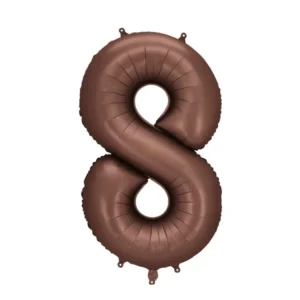 8 vuoden hahmo ilmapallo ruskea tyhjä 86cm