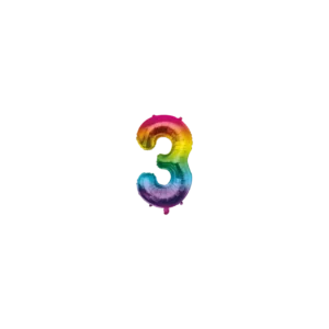 3 vuoden helium ilmapallo Rainbow tyhjä 40cm