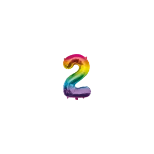 2 vuoden helium ilmapallo Rainbow tyhjä 40cm