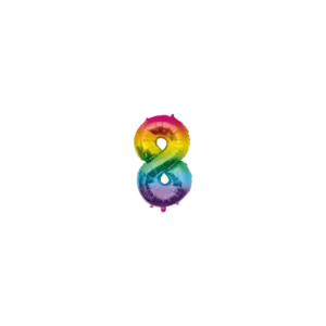 8 vuoden helium ilmapallo Rainbow tyhjä 40cm