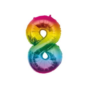 8 vuoden helium ilmapallo Rainbow tyhjä 86cm