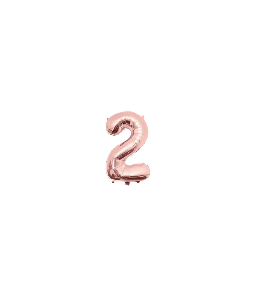 2 vuoden helium ilmapallo Rose Gold tyhjä 40cm