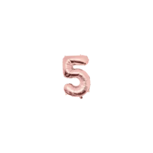 5 vuoden helium ilmapallo Rose Gold tyhjä 40cm