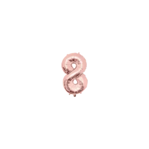 8 vuoden helium ilmapallo Rose Gold tyhjä 40cm