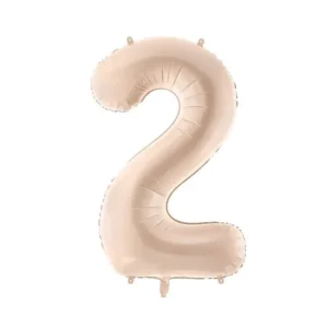 2 vuoden kuva ilmapallo Beige 72cm