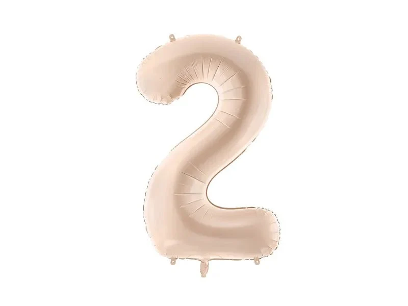 2 vuoden kuva ilmapallo Beige 72cm