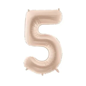 5 vuoden kuva ilmapallo Beige Gloss tyhjä 72cm