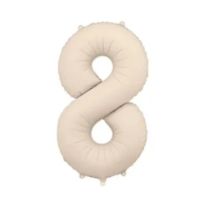 8 vuoden kuva ilmapallo Beige Matt tyhjä 86cm