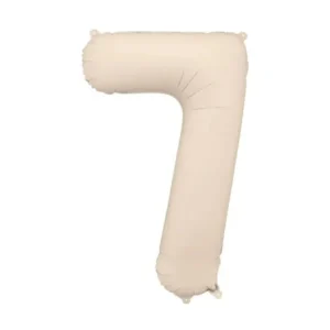 7 vuoden kuva ilmapallo Beige Matt tyhjä 86cm