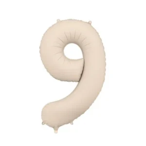 9 vuoden kuva ilmapallo Beige Matt tyhjä 86cm