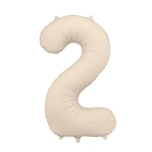 2 vuoden kuva ilmapallo Beige Matt tyhjä 86cm