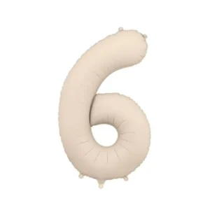 6 vuoden kuva ilmapallo Beige Matt tyhjä 86cm
