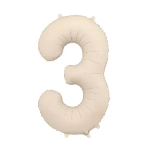 3 vuoden kuva ilmapallo Beige Matt tyhjä 86cm