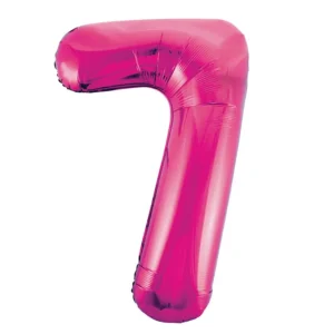 7 vuoden kuva ilmapallo Fuksia tyhjä 86cm