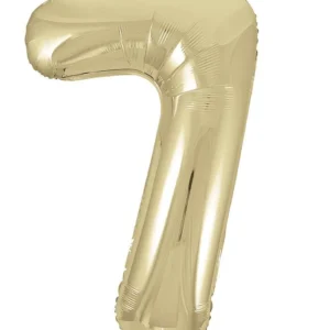 7 vuoden kuva ilmapallo Gold Gloss tyhjä 86cm