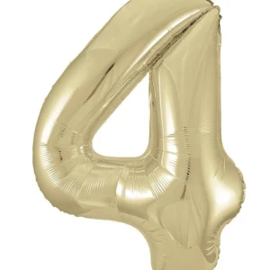 4 vuoden kuva ilmapallo Gold Gloss tyhjä 86cm