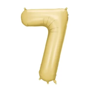 7 vuoden kuva ilmapallo Gold Satin Foil tyhjä 86cm