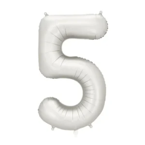 5 vuoden kuva ilmapallo hopea satiini folio tyhjä 86cm