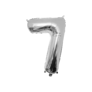 7 vuoden kuva ilmapallo hopea tyhjä 86cm