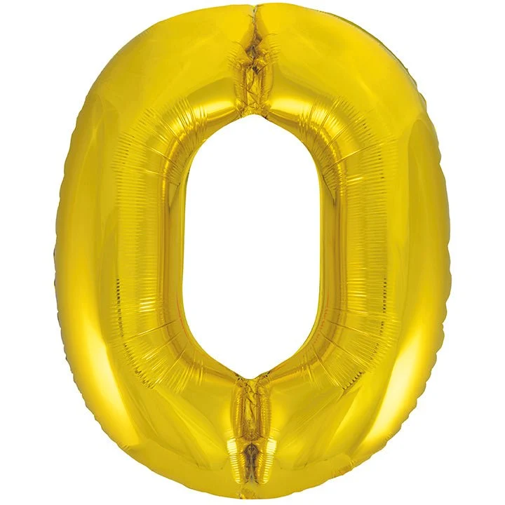 0 vuoden kuva ilmapallo kultainen tyhjä 86cm