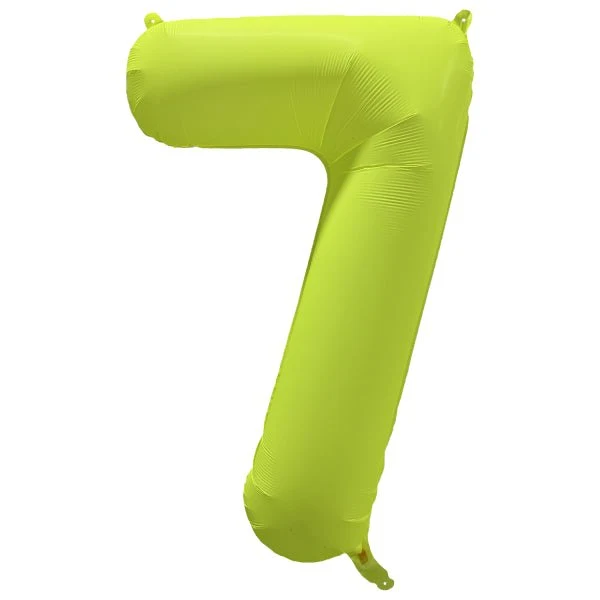 7 vuoden kuva ilmapallo Neon keltainen tyhjä 86cm