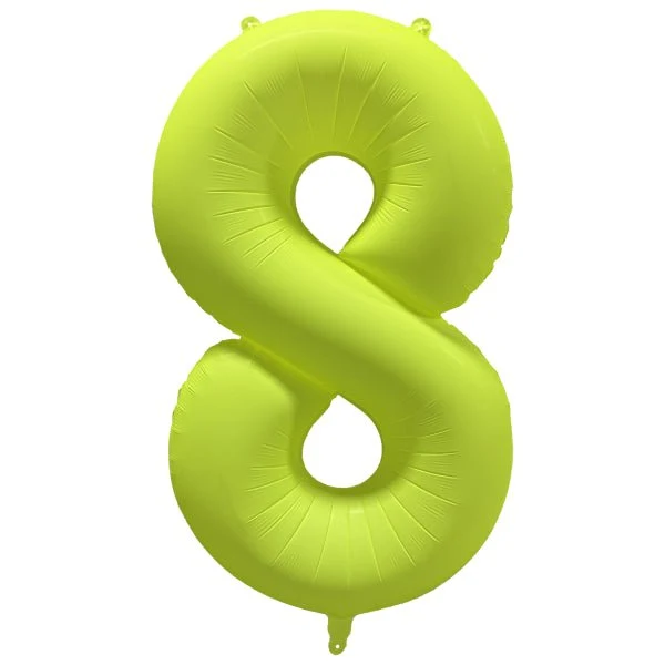 8 vuoden kuva ilmapallo Neon keltainen tyhjä 86cm