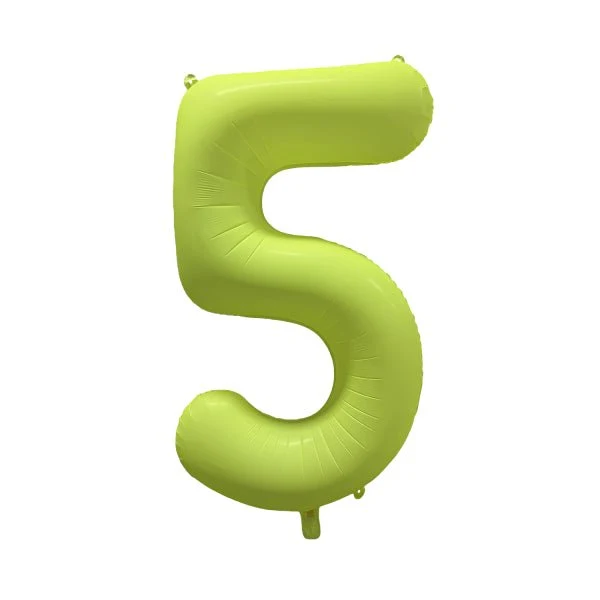 5 vuoden kuva ilmapallo Neon keltainen tyhjä 86cm