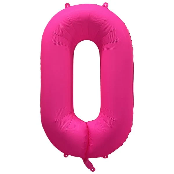 0 vuoden kuva ilmapallo Neon vaaleanpunainen tyhjä 86cm
