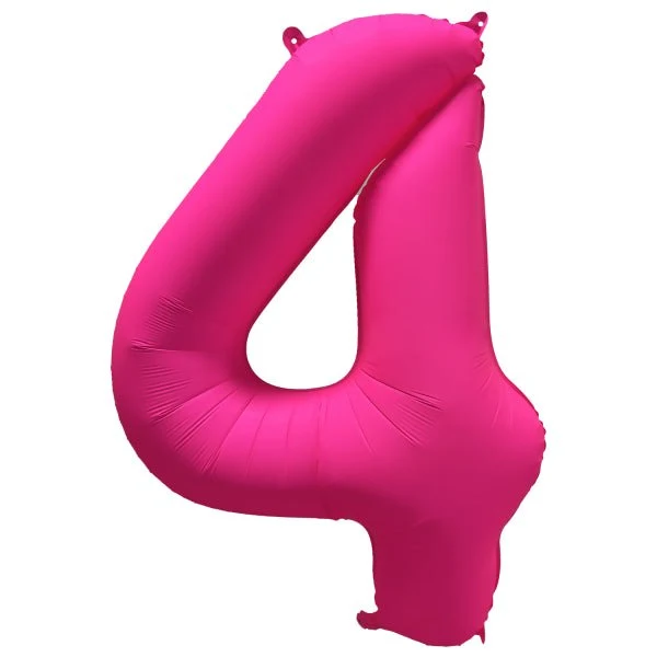 4 vuoden kuva ilmapallo Neon vaaleanpunainen tyhjä 86cm