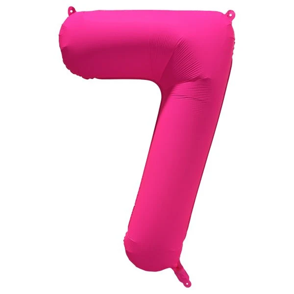 7 vuoden kuva ilmapallo Neon vaaleanpunainen tyhjä 86cm